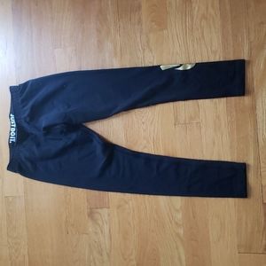 Nike Leggings Black With Gold Logo Women's M